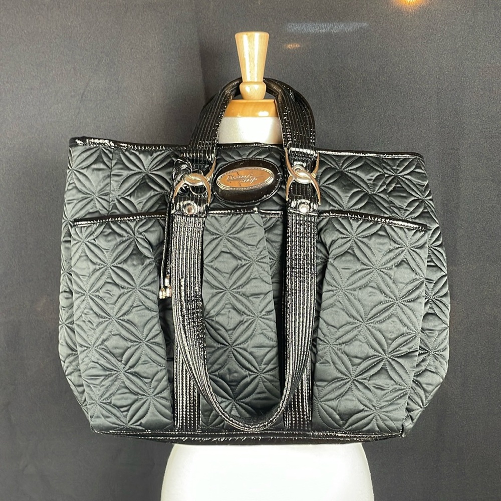 Donna Sharp Black Quilted Tote/Diaper Bag